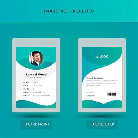 Office staff id card template | Premium Vector