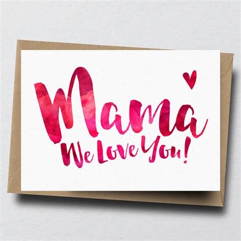 'Mama I Love You' Greeting Card By Dig The Earth