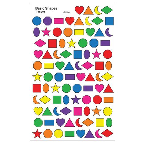 Basic Shapes superShapes Stickers, 800 ct - T-46040 | Trend Enterprises Inc. | Stickers