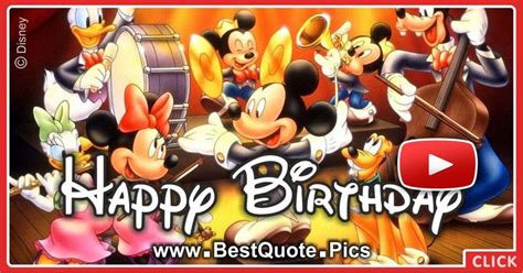 I wish you a very cheerful birthday, sending this Disney video to you ...