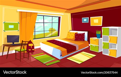 Teenager bedroom cartoon Royalty Free Vector Image