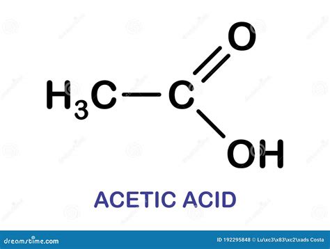 Acetic acid formula stock illustration. Illustration of chemistry - 192295848