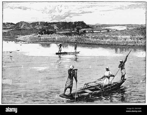 Poling a canoe Black and White Stock Photos & Images - Alamy