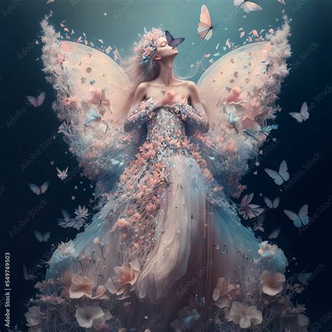 Beautiful Artwork of Magical Butterfly Fairy Woman | Created Using ...