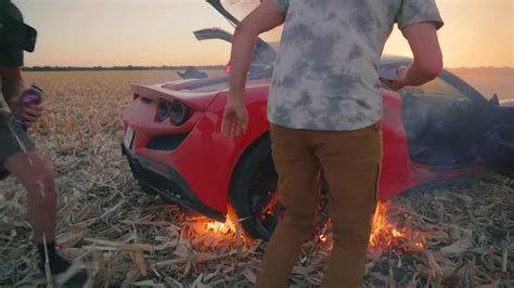 Ferrari Burnout: YouTuber Takes F8 Tributo Off Road, Accidentally Totals the Car in Fire ...