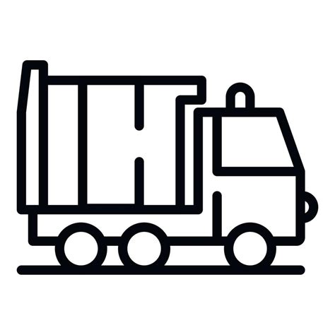 Garbage truck icon, outline style 15551628 Vector Art at Vecteezy