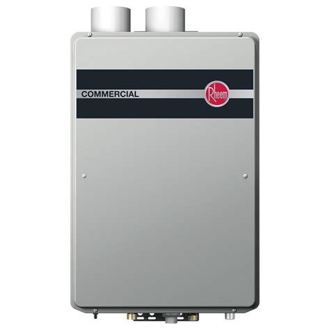 Rheem Commercial Natural Gas 9.5 GPM Condensing Indoor Tankless Water ...