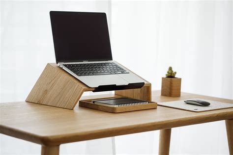 Monitor stand, screen stand, laptop stand, made of wood and epoxy resin ...