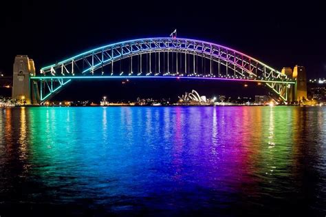 Sydney during vivid | Australia travel, Sydney harbour bridge, Harbor ...