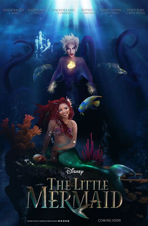 Halle Bailey + Lady Gaga / "The Little Mermaid" Poster - Fan Art - Gaga Daily