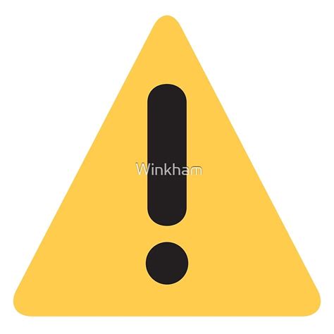 "Warning sign Emoji" Metal Prints by Winkham | Redbubble