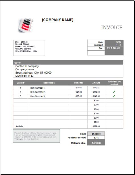 Editable Printable MS Excel Format Sales Invoice | Excel Templates ...