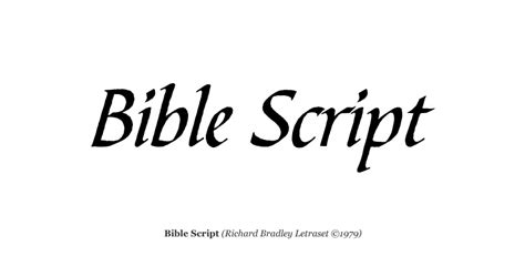 Bible Script: descárguelo gratis e instálelo en su sitio web o Photoshop.