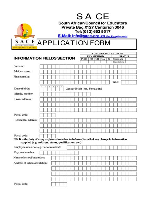 ZA SACE Application form - Fill and Sign Printable Template Online | US Legal Forms