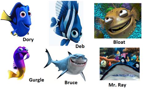 Movie News and Information: Finding Nemo Characters