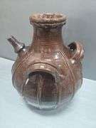 Ceramic Water Pot With 3 Handles And A Spout, 17.5" x 13", Some Chips ...