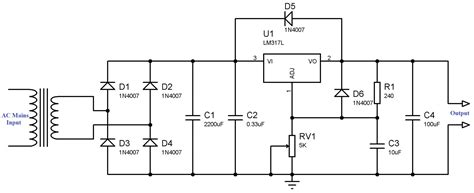 Dual Voltage Power Supply Schematic