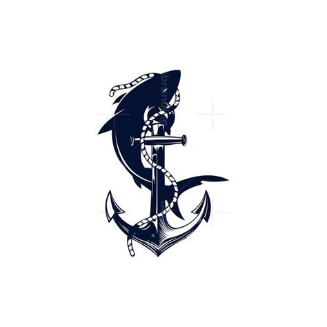 Shark Anchor Logo | Anchor logo, Anchor tattoo design, Shark silhouette