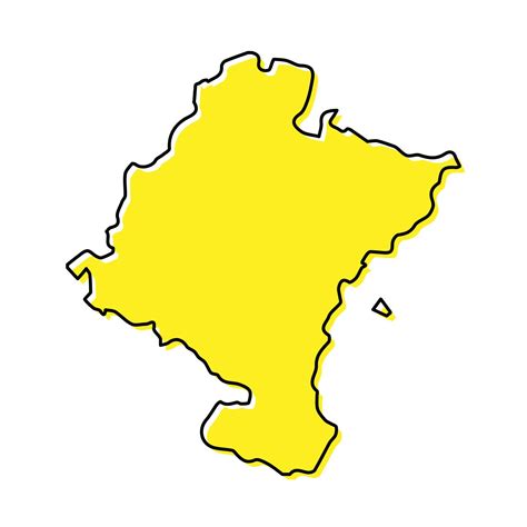 Simple outline map of Navarre is a region of Spain 21857895 Vector Art at Vecteezy