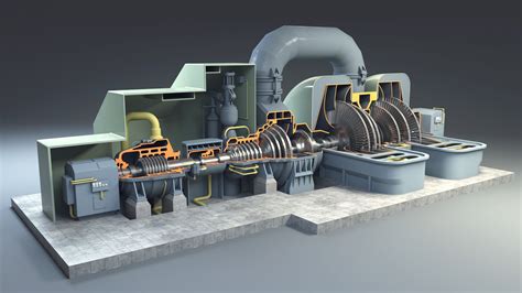 Steam turbine generator 3D Model $69 - .fbx .obj .max .blend - Free3D