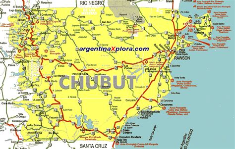 Map of the Province of Chubut - Argentina