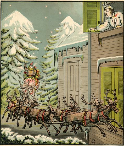 8 The Night Before Christmas Illustrations - The Graphics Fairy