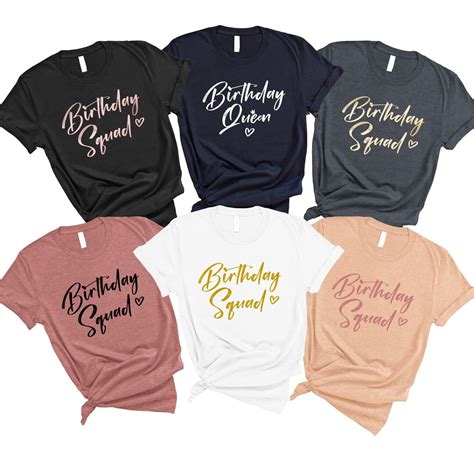 Birthday Squad Birthday SQUAD Shirts Birthday Entourage - Etsy