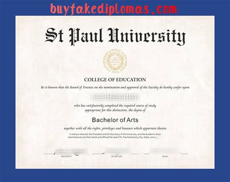 Fake St Paul University Degree | Buy Fake Diplomas, High School ...