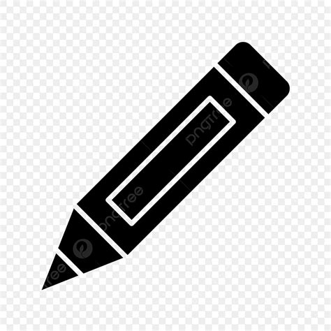 Glyph Vector Art PNG, Pencil Glyph Black Icon, Pencil Icons, Black ...