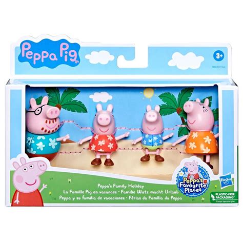 Peppa Pig Toys Peppa's Family Holiday, 4 Vacation-Themed Peppa Pig ...