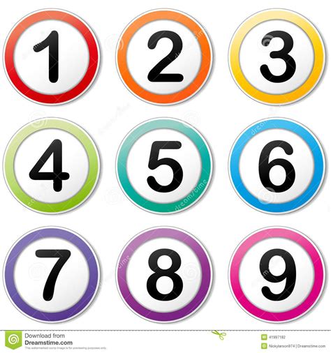 Illustration about Vector illustration of colorful numbers set icon ...