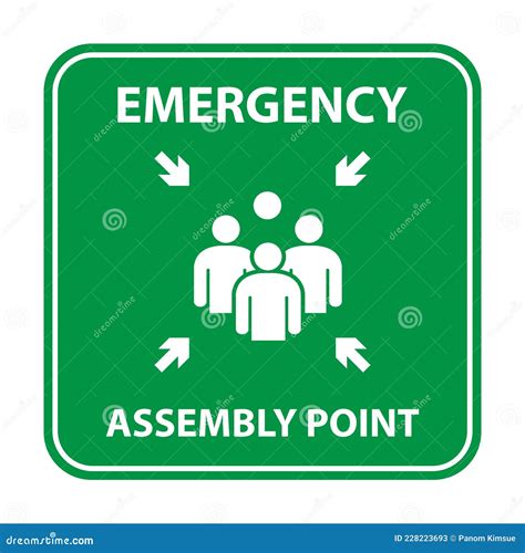 Emergency Assembly Point Sign Stock Illustrations – 727 Emergency ...