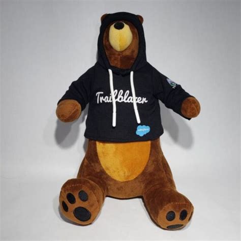 Salesforce 12" Codey the Bear Plush 2017 Wearing Black Trailblazer ...