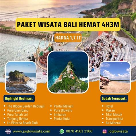 Paket Wisata Bali 4 Hari 3 Malam Keluarga | Joglo Wisata