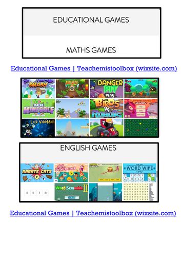 English and Maths Online Games | Teaching Resources