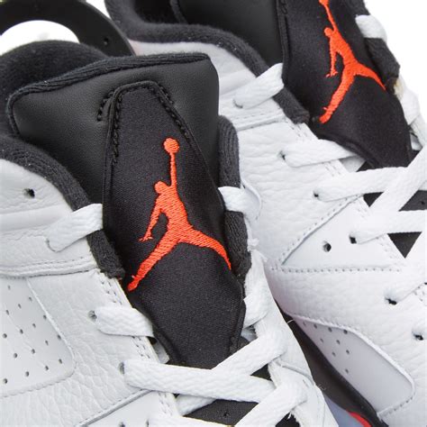 Nike Air Jordan 6 Retro Low White, Infrared 23 & Black | END.