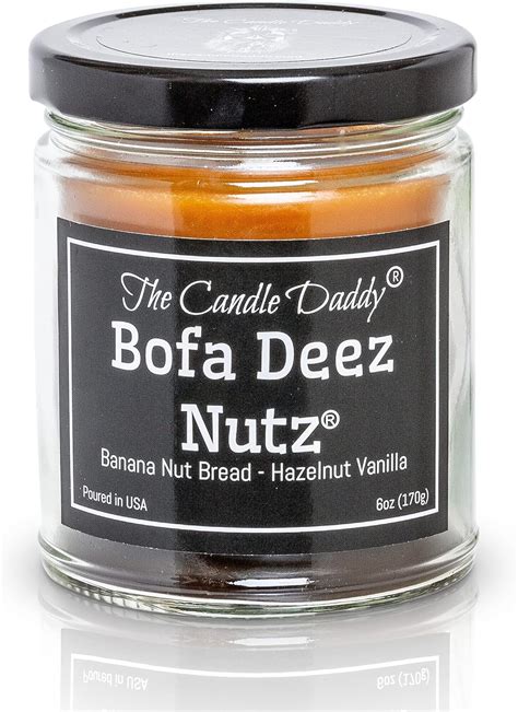 Amazon.com: Bofa Deez Nutz- Funny- Banana Nut Bread n Hazelnut Vanilla- Scented Candle- Double ...