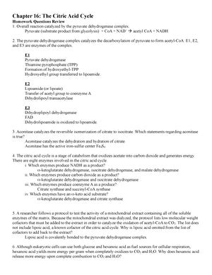 Chapter 20 Homework Questions - Chapter 20: Photosynthesis and carbohydrate synthesis in plants ...