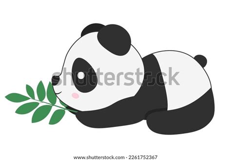 Cute Panda Eating Bamboo Vector Illustrations Stock Vector (Royalty Free) 2261752367 | Shutterstock