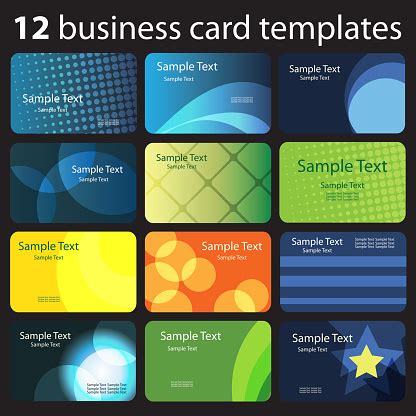 Set Of Colorful Business Card Backgrounds Stock Illustration - Download Image Now - Circle ...