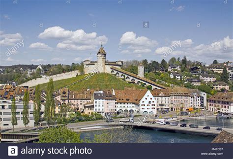 Schaffhausen with Fortress Munot, Switzerland Stock Photo - Alamy