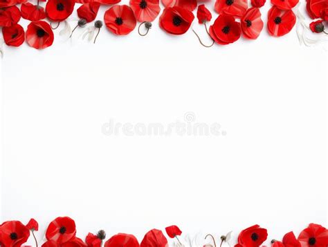 Remembrance Day Graphics with Red Poppies and Copy Space Stock ...