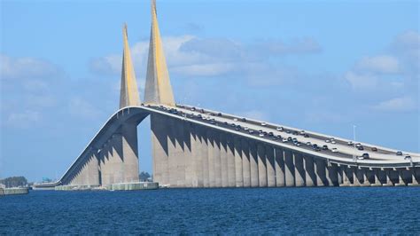 Ride in to the sky!!! Sunshine Skyway Bridge - Tampa Bay (Florida) - YouTube