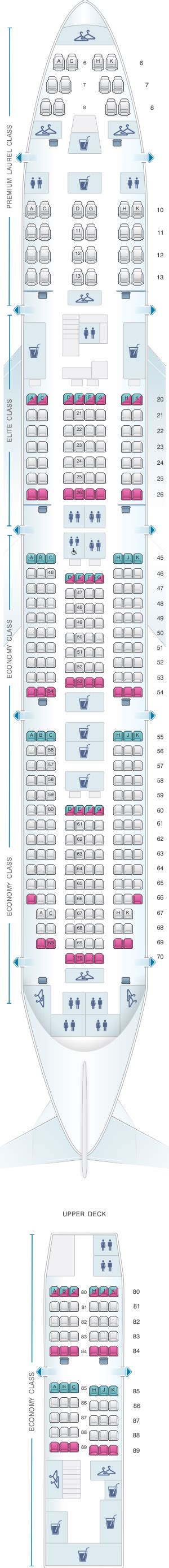 Plan de cabine EVA Air Boeing B747 400 | SeatMaestro.fr