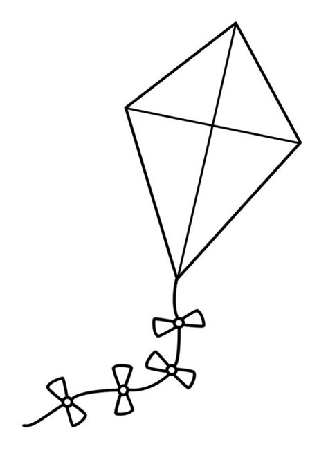 A Large Kite Coloring Pages | Find Coloring | Kites preschool, Coloring ...