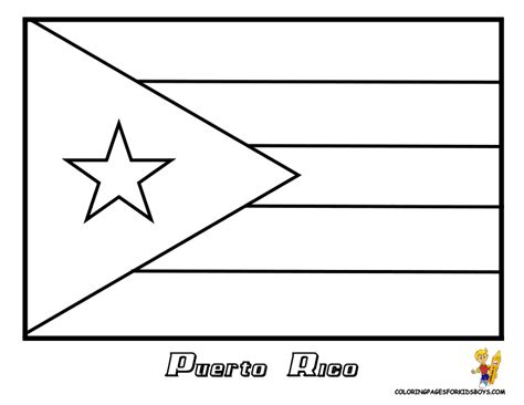 Puerto Rico Flag Coloring Page - Coloring Home