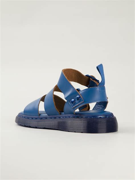 Lyst - Dr. Martens Flat Sandals in Blue