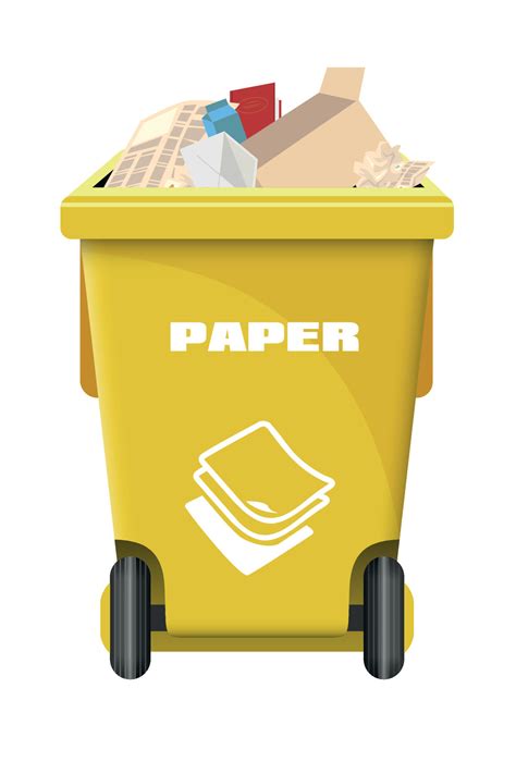 yellow vector dumpster for paper 23001913 Vector Art at Vecteezy