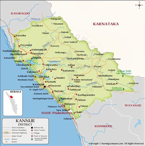 PDF of Kannur District Map, Kannur District Map PDF