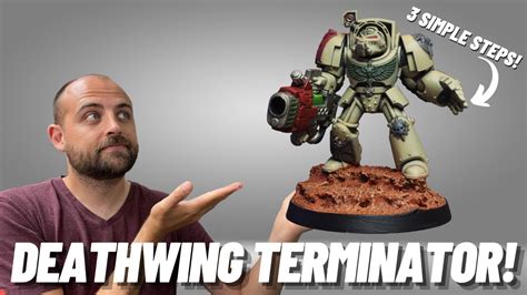 How to paint a simple Deathwing Terminator for Warhammer 40k Dark ...